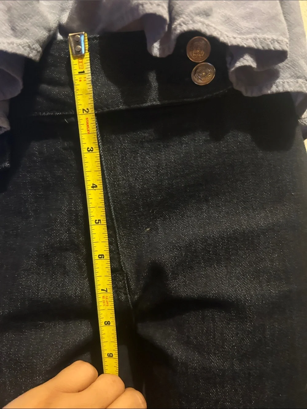 Rachel Zoe Black Slim Straight Jeans with Gold Button Accents